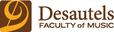 Logo of the Desautels Faculty of Music, U of M